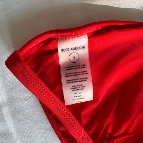 Good American Always Fits Bikini Top in Red - Picture 6 of 6